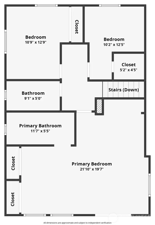 Upper level floorplan