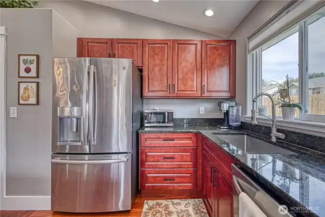 Modern Counters & Refrigerator