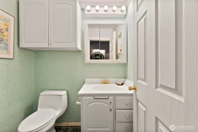 Lower Level half bath off the Utility Room