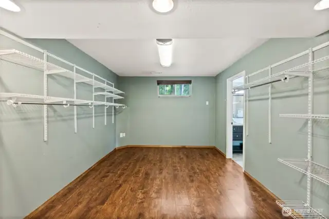 Ample Walk In closet leads to Ensuite