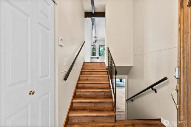 Split entry takes you to 2 full living areas