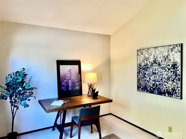 Good homes can be a refuge from work. Great homes, like this property with its home office space, can serve as both a work-free sanctuary and offer the perfect setting to unleash productivity.
