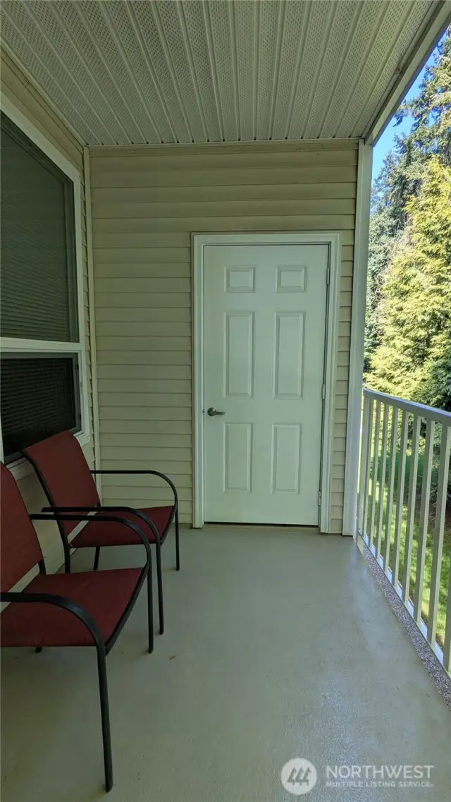 Storage closet off deck