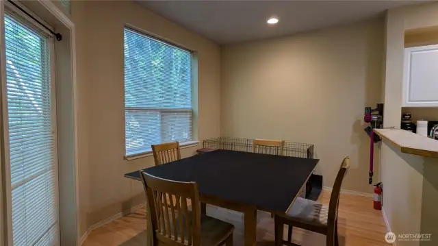 Oversized dining area