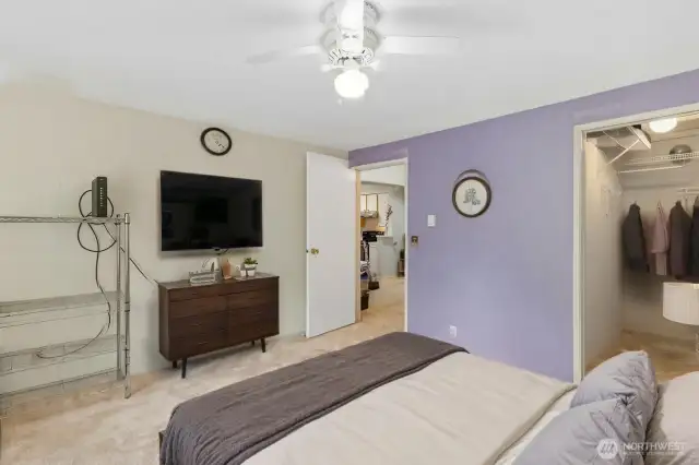 Bedroom and walk-in closet