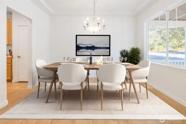 Dining Room as you enter home on the right (Virtually Staged)