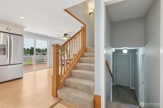 Downstairs to the 4th bedroom/bonus room.