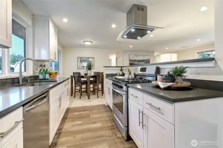 Tons of countertop space and storage