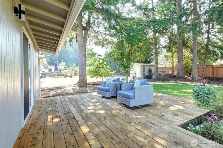 Spacious deck for entertaining or relaxing