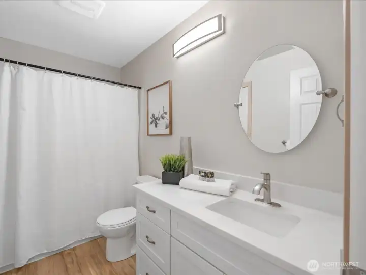 Hall Bathroom with Tub and Shower