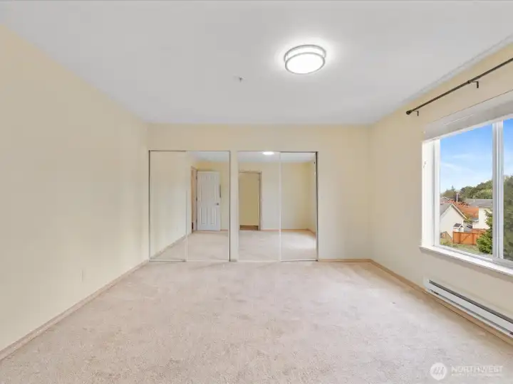 Extra Large Secondary Bedroom with Wall of Closet Space