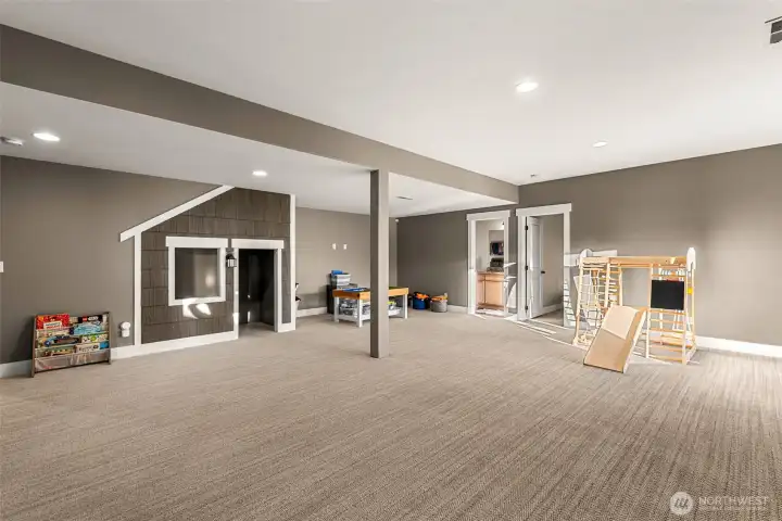 with plenty of space for entertaining, relaxing, or play - large enough for a bouncy house!