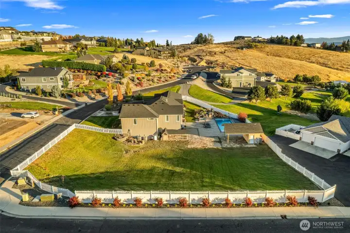 Fully fenced .60 acre lot