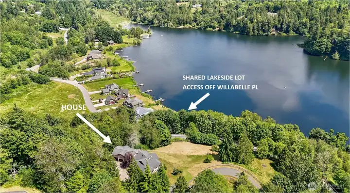 shared lake access property just down the road