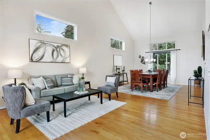 Wonderful flow for entertaining with an adjacent, open dining area.