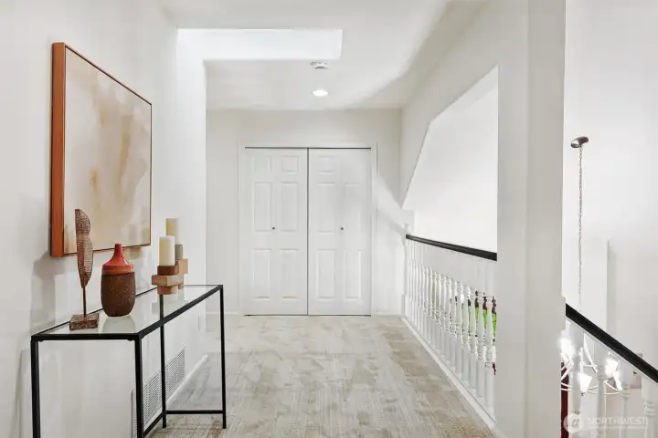 Sky-lit upper landing.