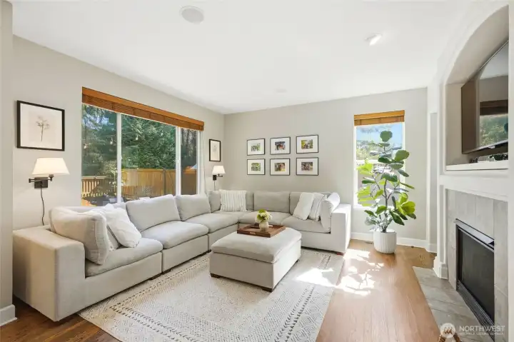 Family room off of kitchen.