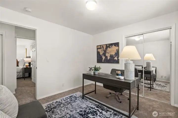 A 3rd bedroom could also serve as a den/home office.  All conveniently on the mail floor.