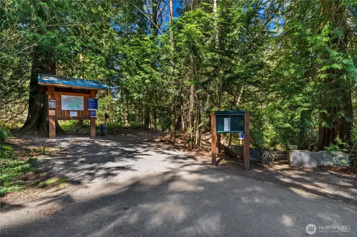 A trailhead to a King County Trailhead is across the street - so convenient for walking!