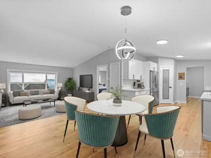 Large open living area (virtually staged)