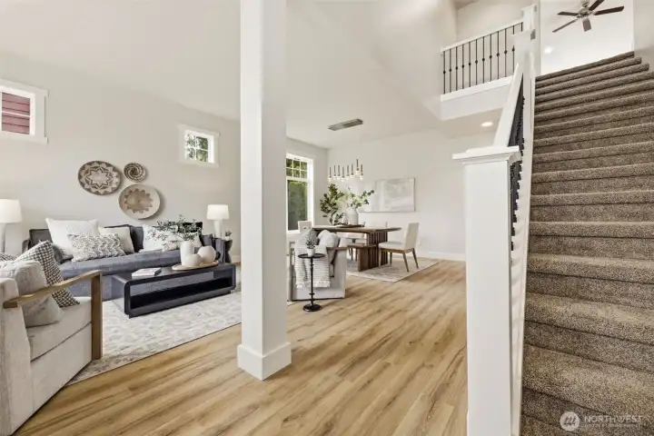 All new hard-surface flooring throughout the main level living