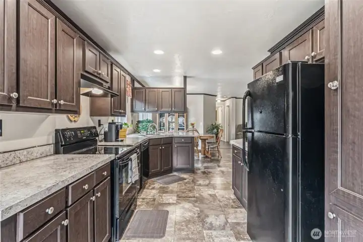 Spacious w/plenty of workspace.