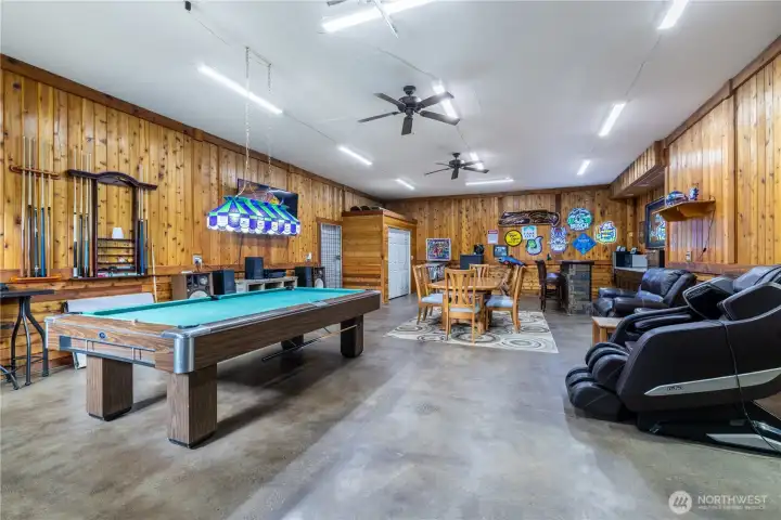 Pool table stays located in the recreational area