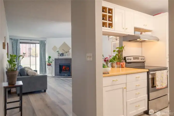 Open-concept layout with seamless flow between the kitchen and main living area.