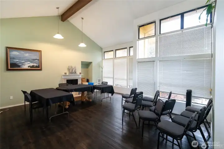 Spacious community clubhouse — perfect for gatherings, events, or working remotely.