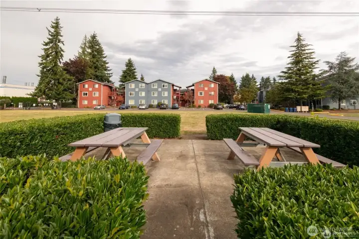 Enjoy outdoor meals and gatherings in the community picnic area.