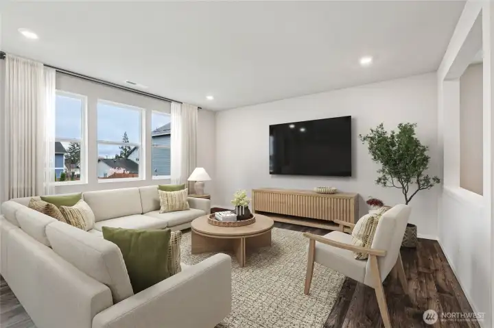 Virtual staging. Photo rendering is representational. Actual home is finishes, elevation, and paint colors may vary. See site agent for details.
