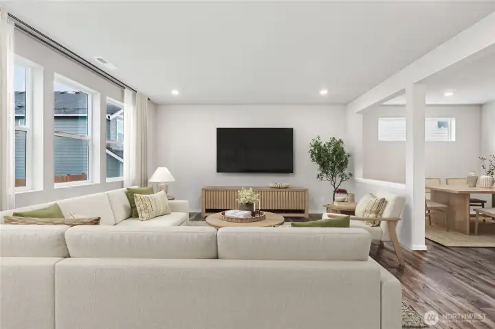 Virtual staging. Photo rendering is representational. Actual home is finishes, elevation, and paint colors may vary. See site agent for details.