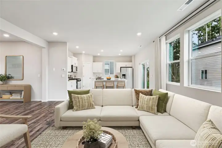 Virtual staging. Photo rendering is representational. Actual home is finishes, elevation, and paint colors may vary. See site agent for details.