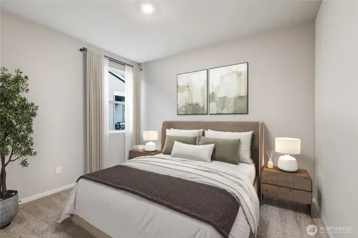 Virtual staging. Photo rendering is representational. Actual home is finishes, elevation, and paint colors may vary. See site agent for details.