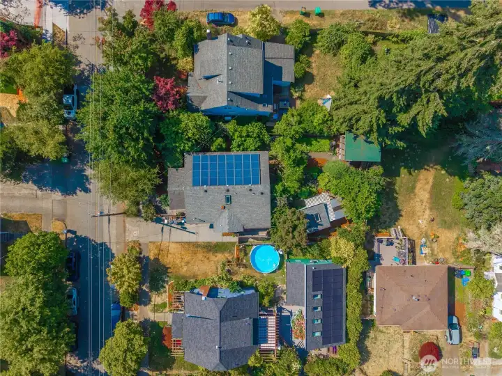 Peep the solar panels, workshop and treehouse from here