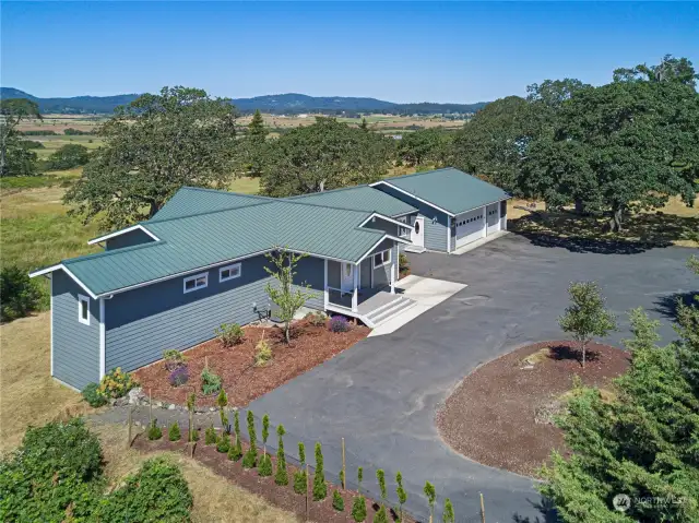 Paved driveway.