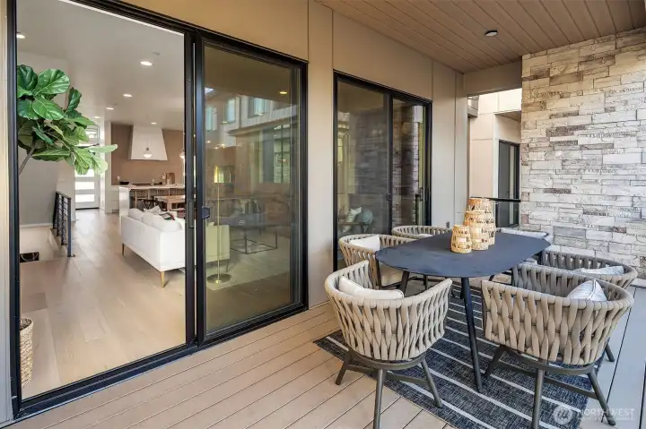 Covered outdoor area off of main living area