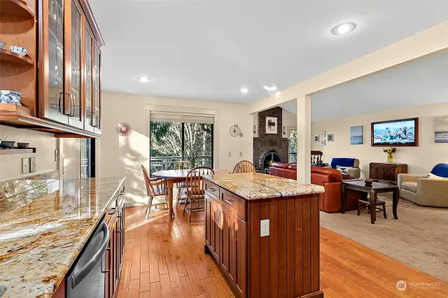 Stunning kitchen opens to family room