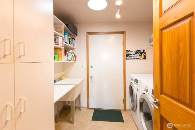 Laundry Pantry, & door to garage
