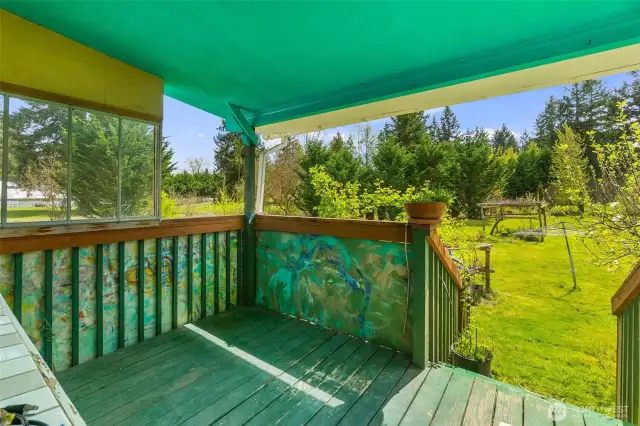 Covered back porch