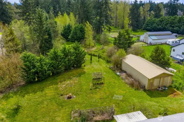 Ariel view of back yard looking South West