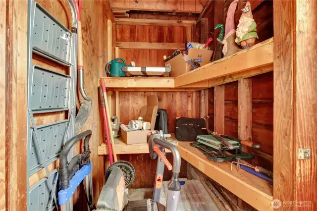 Storage room in garage