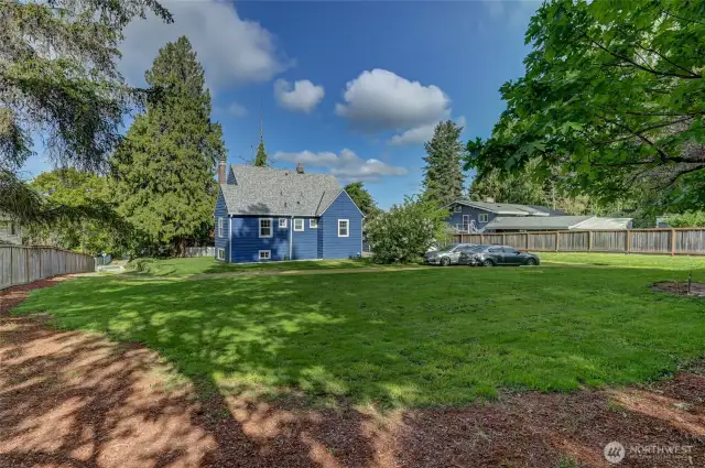 Spacious backyard