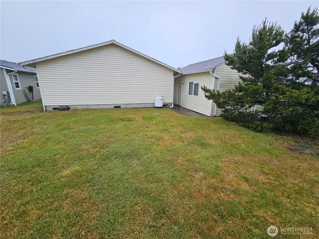 Manageable back yard for easy upkeep.
