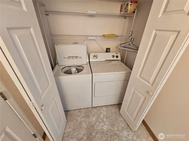 Laundry area in the large hall bathroom.