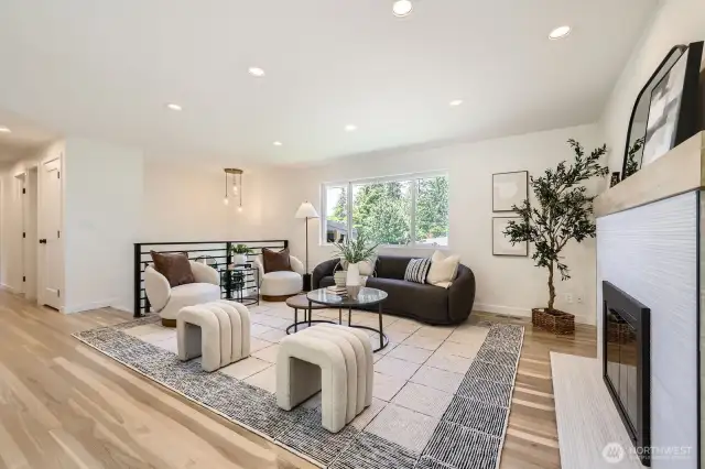 Bright & Light Living Room with Wood Floors