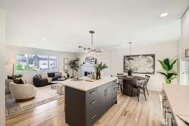 Open Concept Kitchen and Living Room