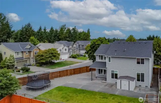 Large backyard