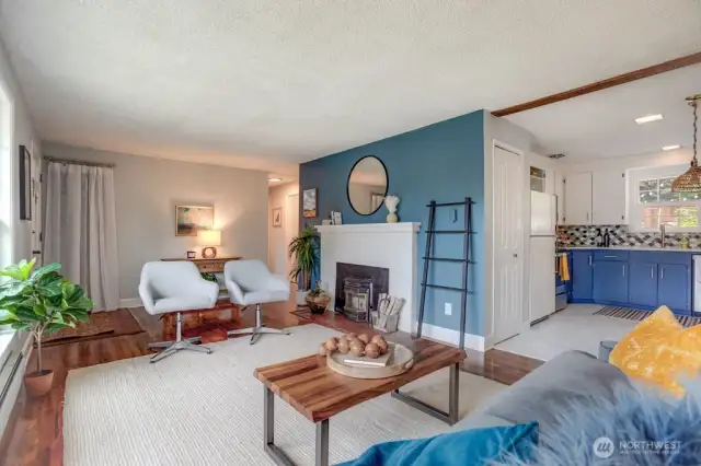 Living and kitchen