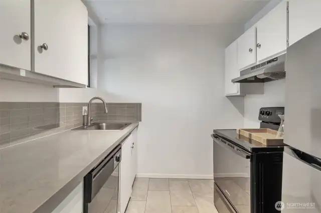 Newly painted cabinets